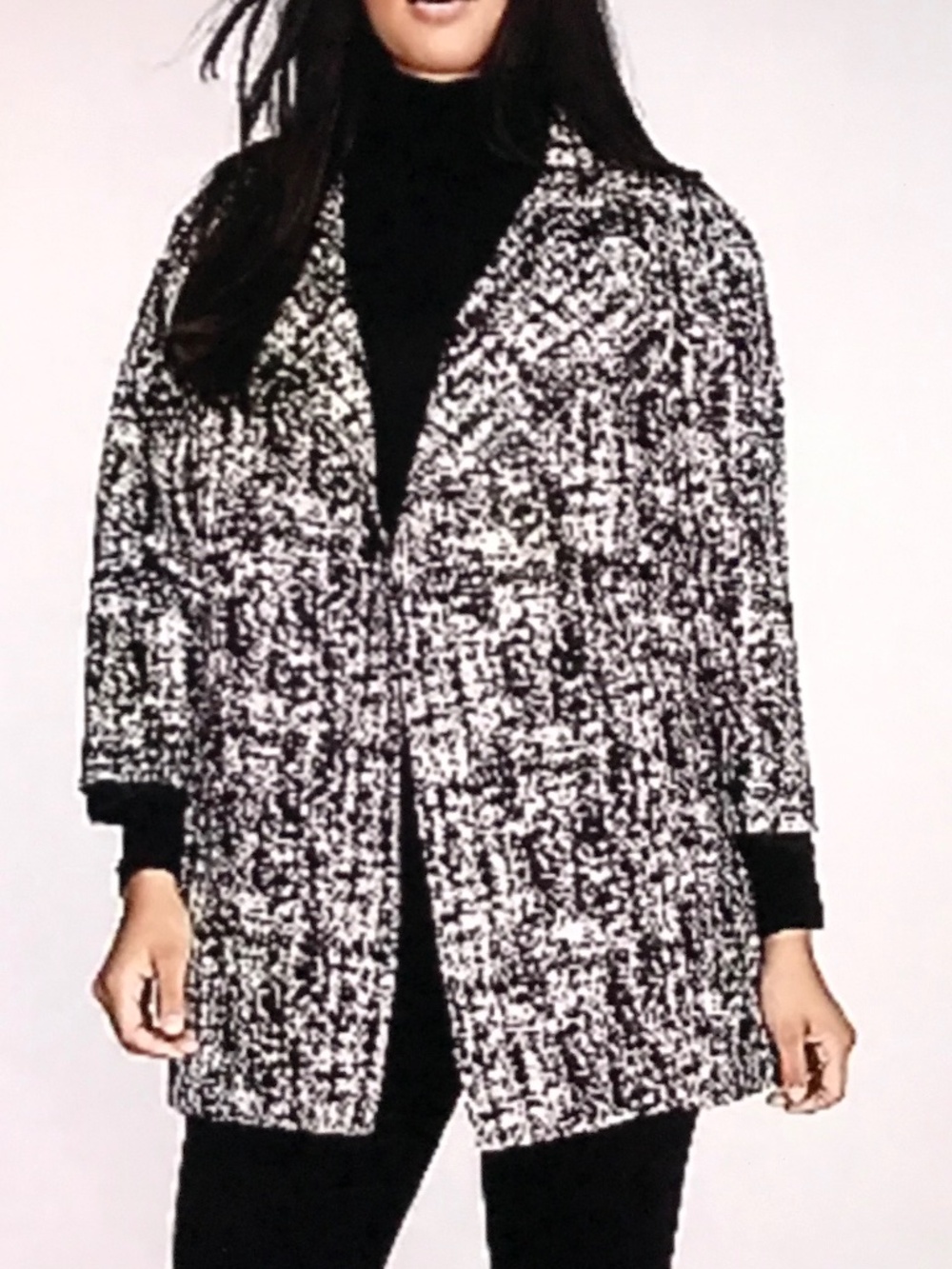 LANE BRYANT Metallic Jacquard Jacket Women’s Plus Size 14/16 Black Gold 1X